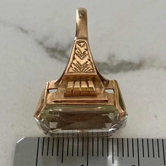 Vintage 14 k Gold Cocktail Ring - Picture 8 of 16